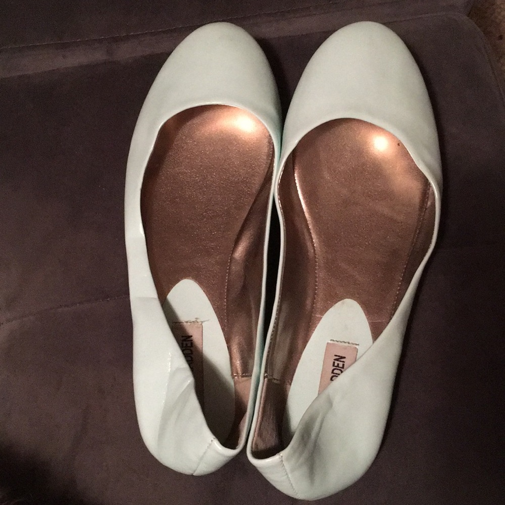 light blue flats